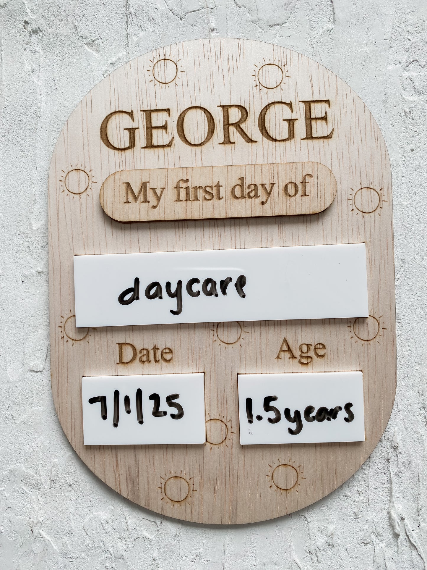 Personalised Milestone and Event Board