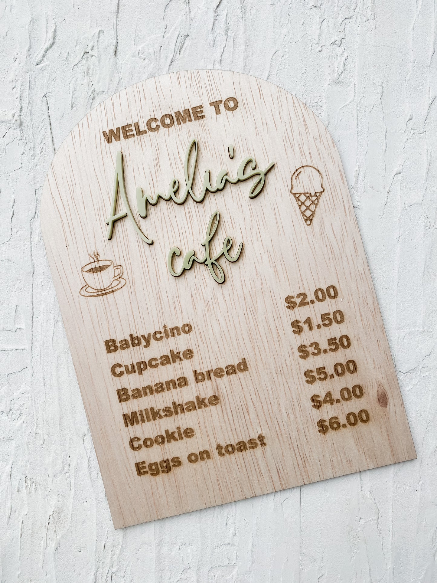 Personalised Cafe Sign