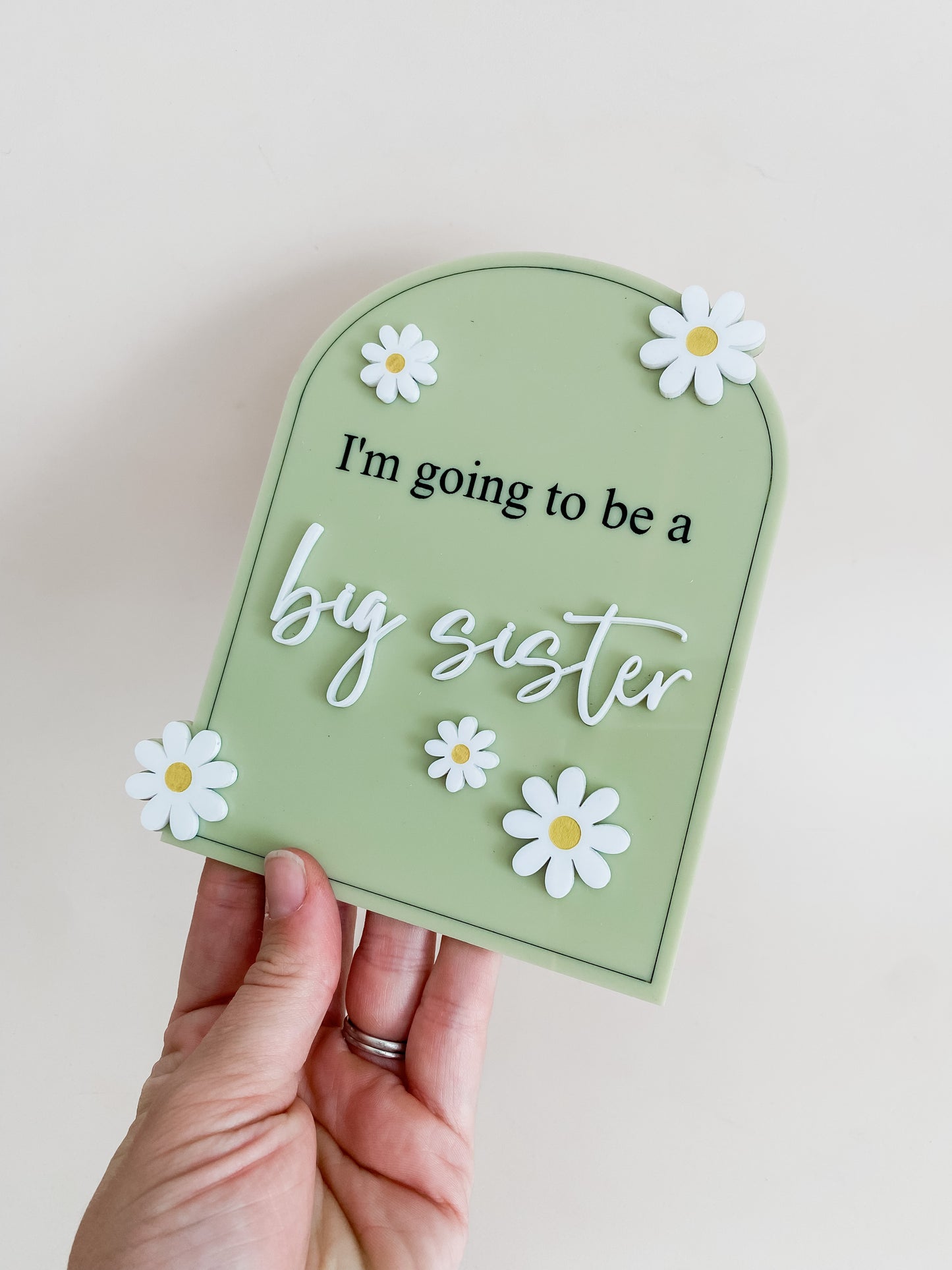 Big Sister Announcement Daisy Sign
