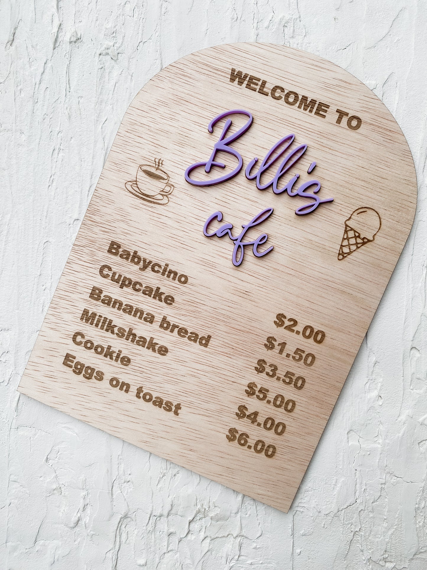 Personalised Cafe Sign