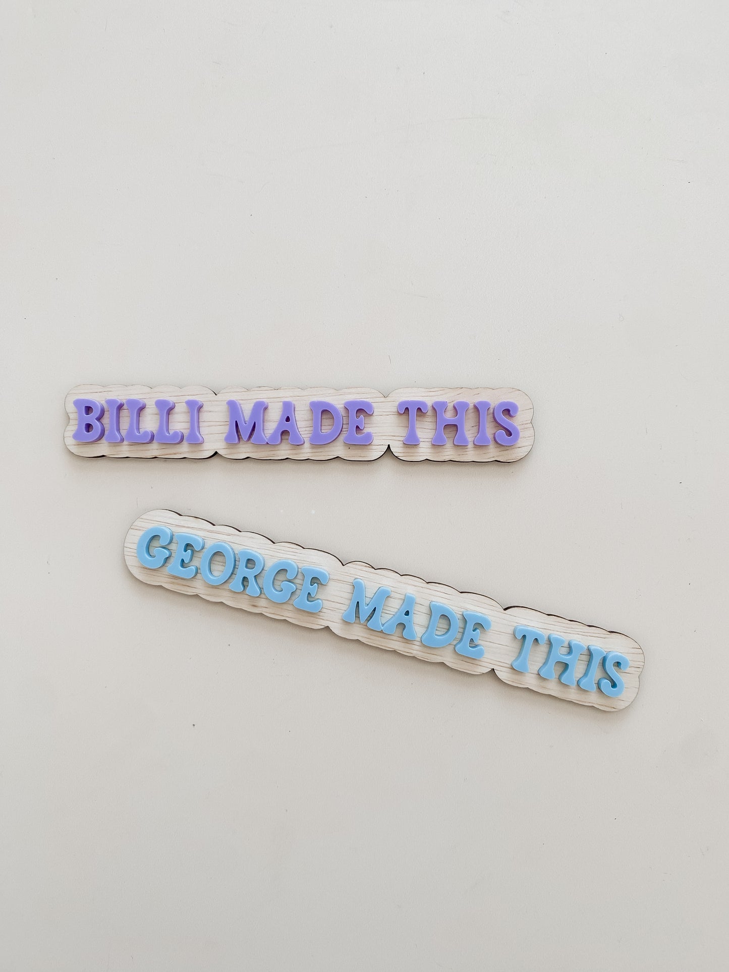 Personalised Art Display Signs