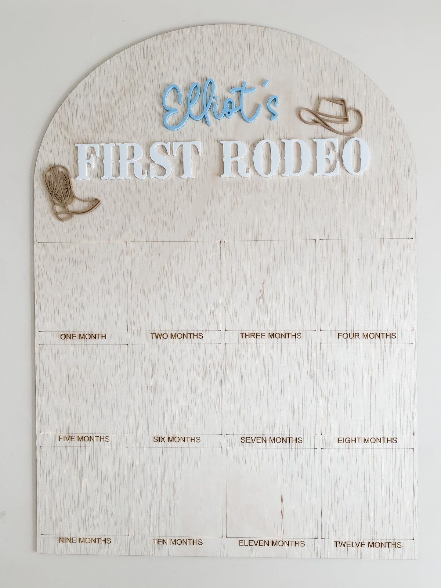 First Rodeo Birthday Board and Cake Toppers