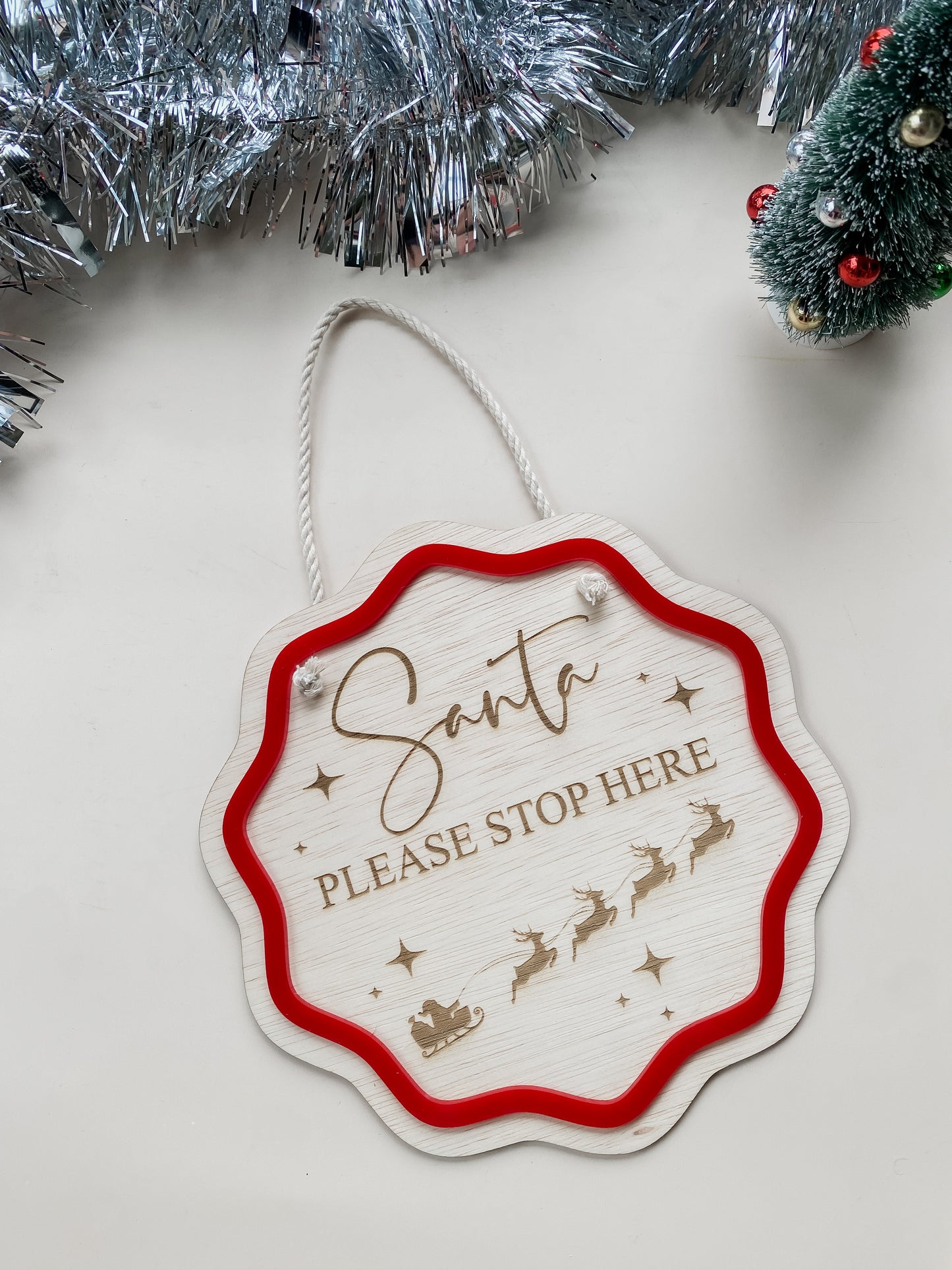 Santa Please Stop Here Signs