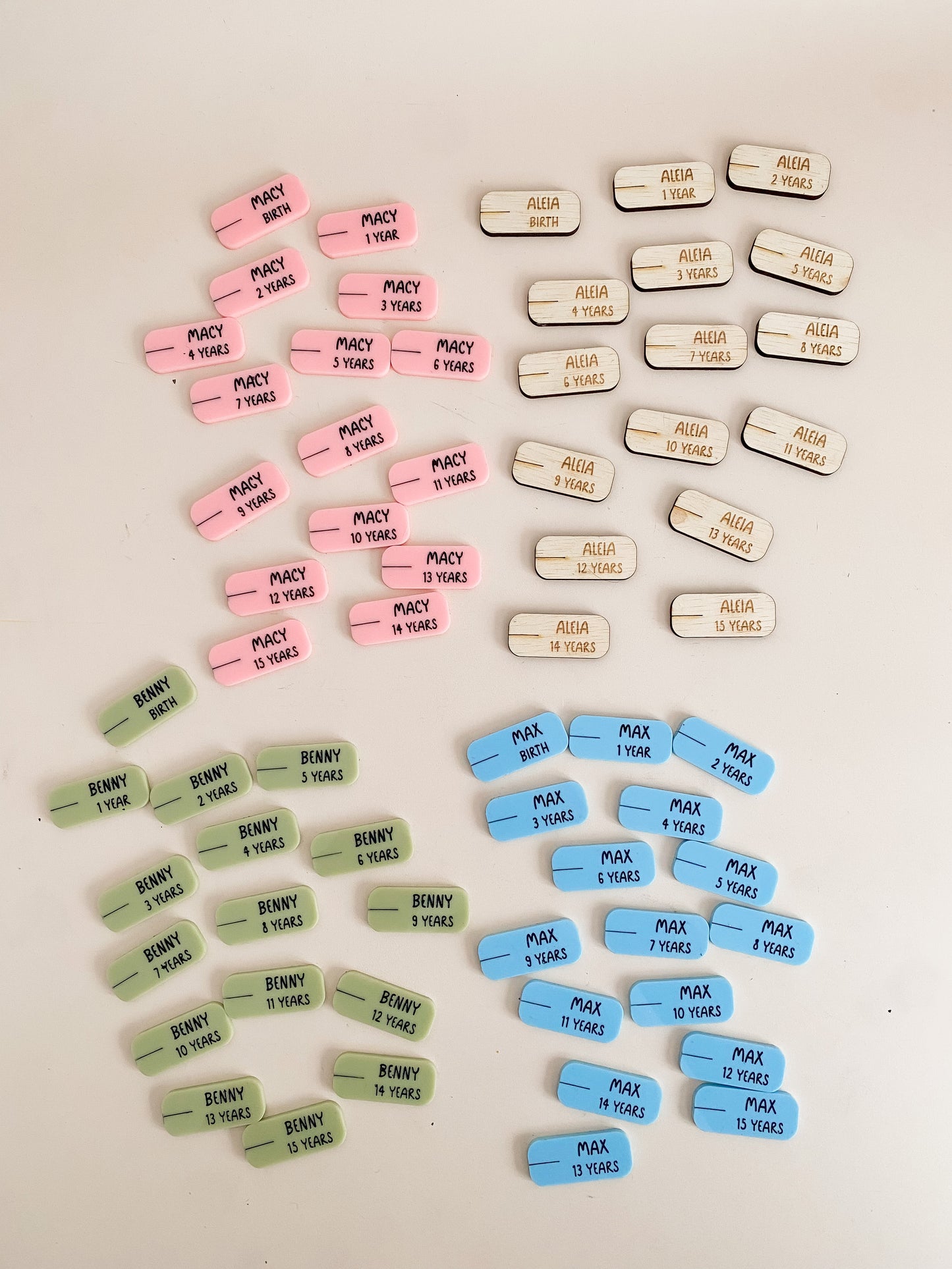 Height Chart Measurement Tags - HALF YEARLY