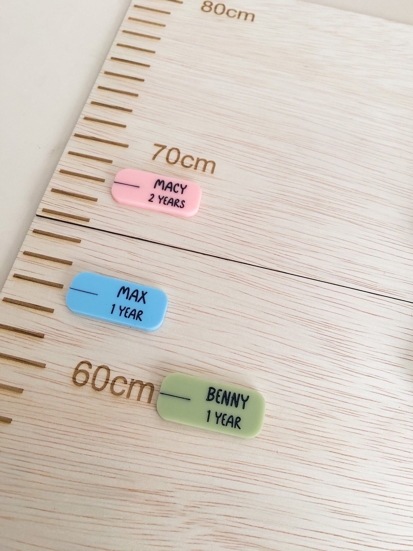 Height Chart Measurement Tags - HALF YEARLY
