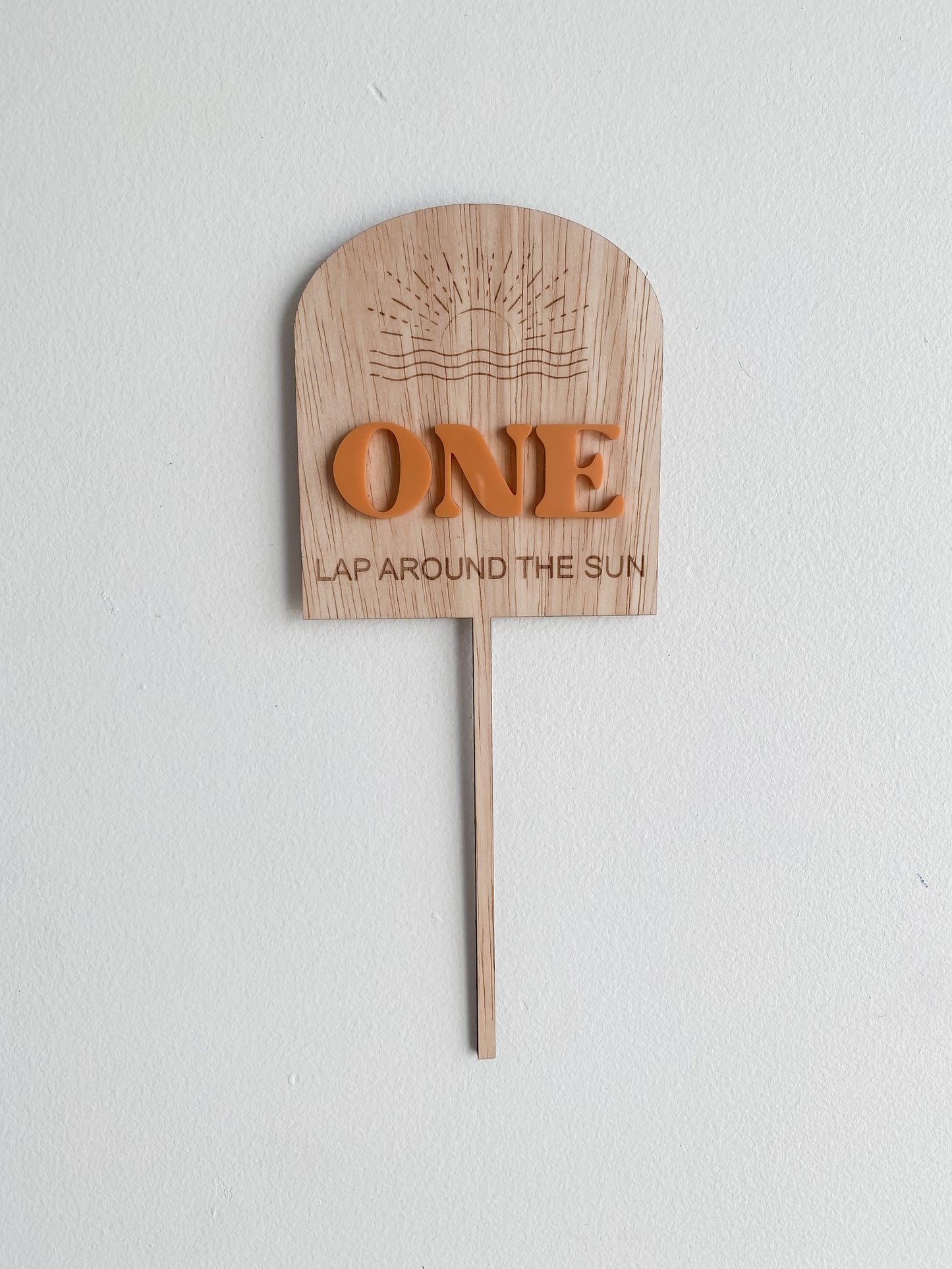 One Lap Around the Sun Cake Topper