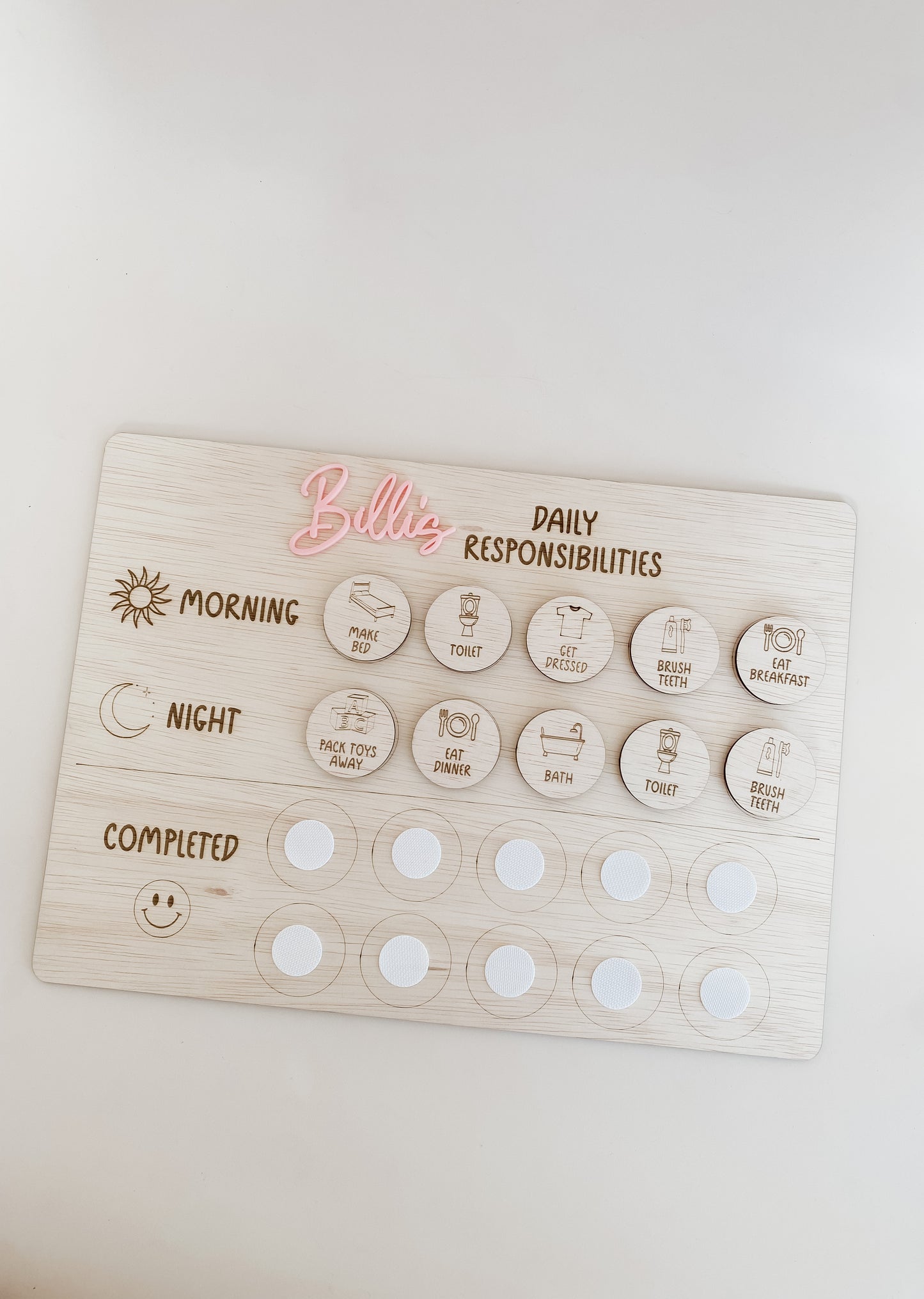 Daily Responsibilities Board for Children