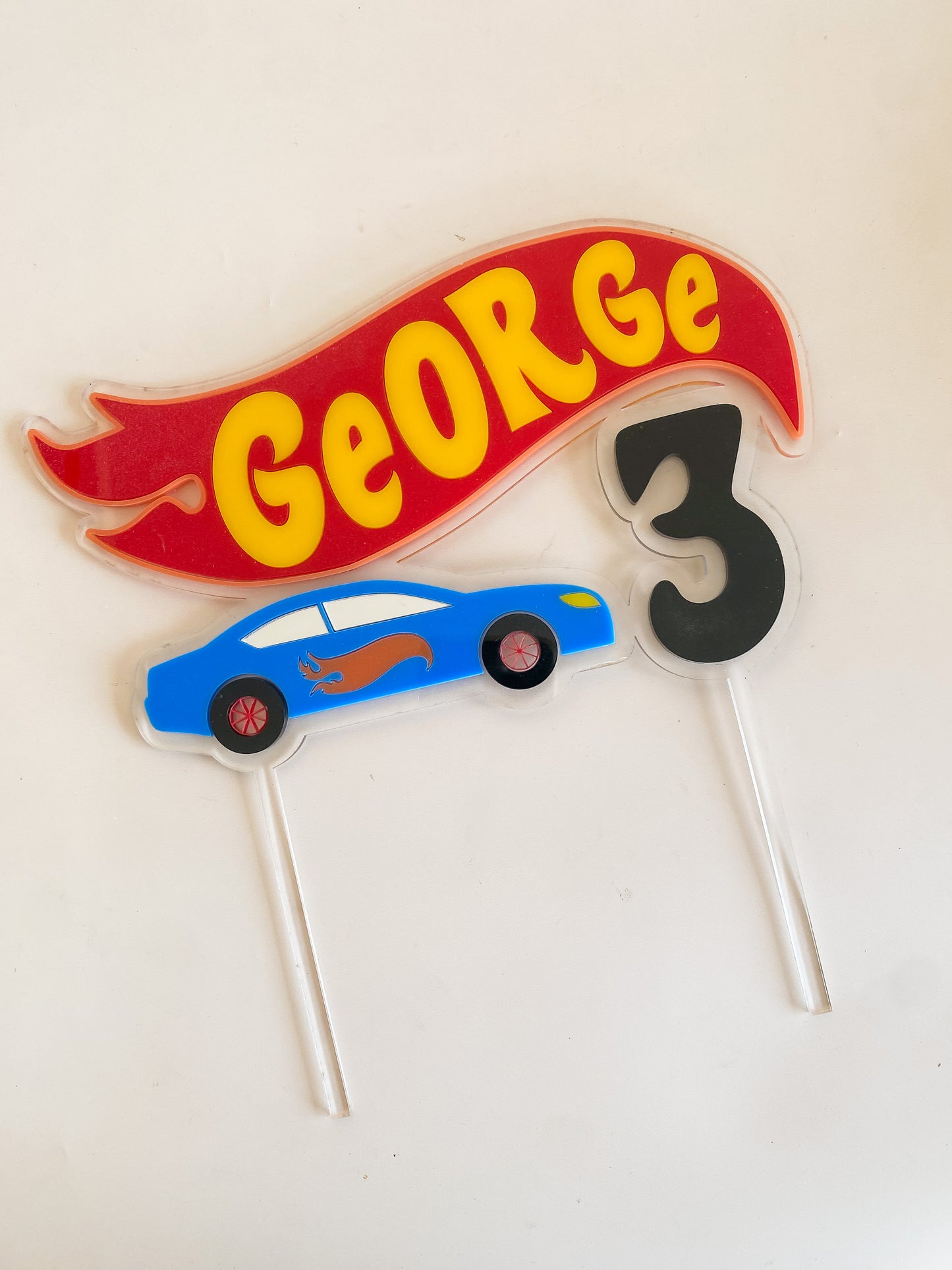 Hot Wheels Personalised Cake Topper