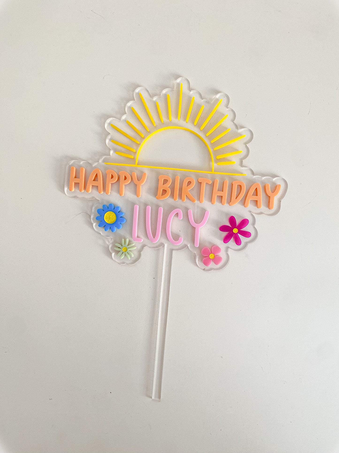 Sunshine Flowers Cake Topper