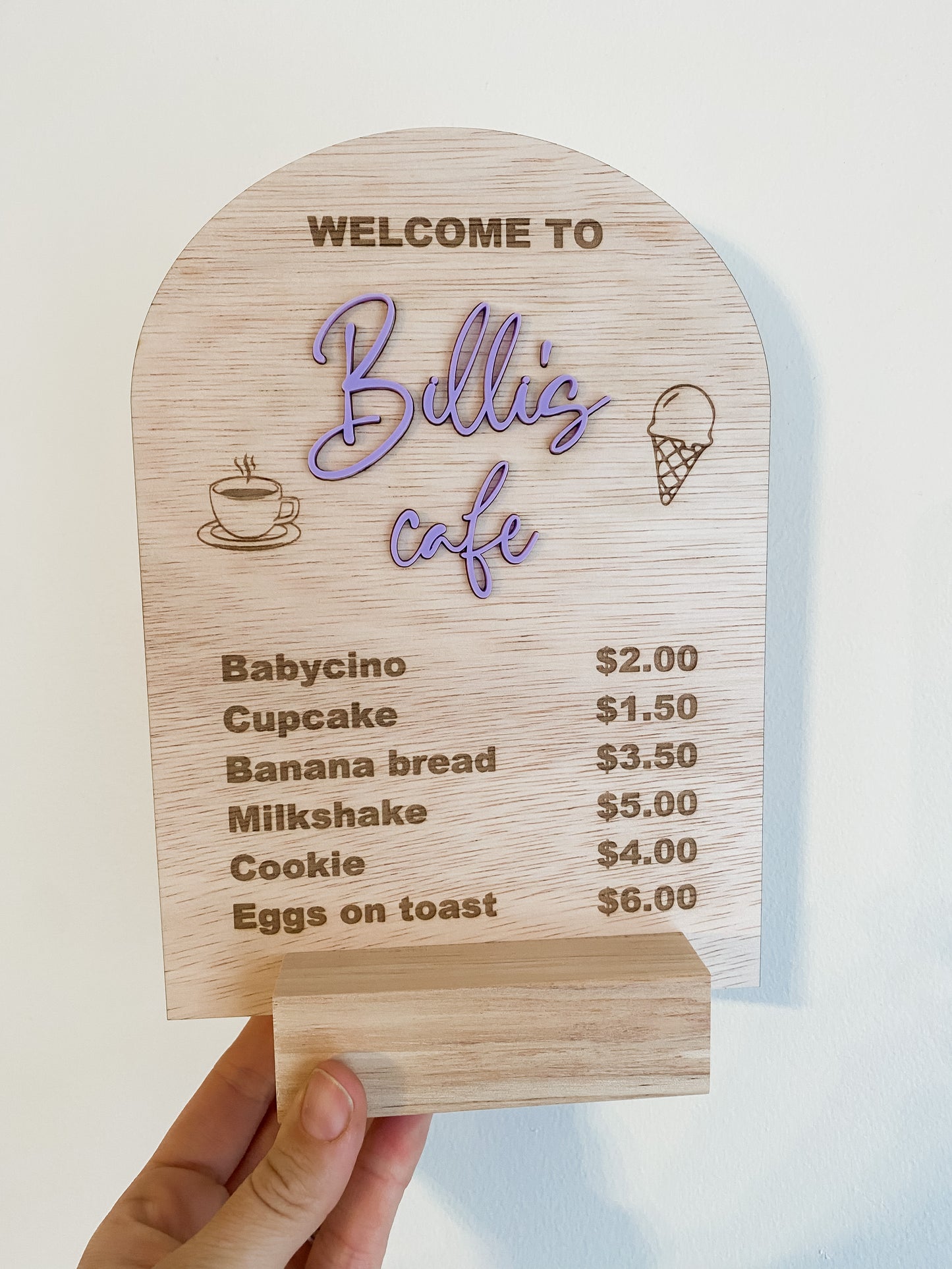 Personalised Cafe Sign