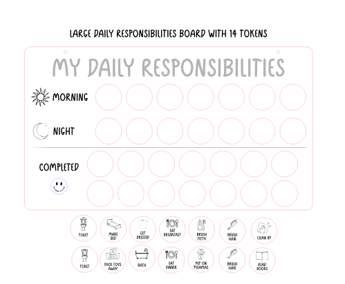 Daily Responsibilities Board for Children