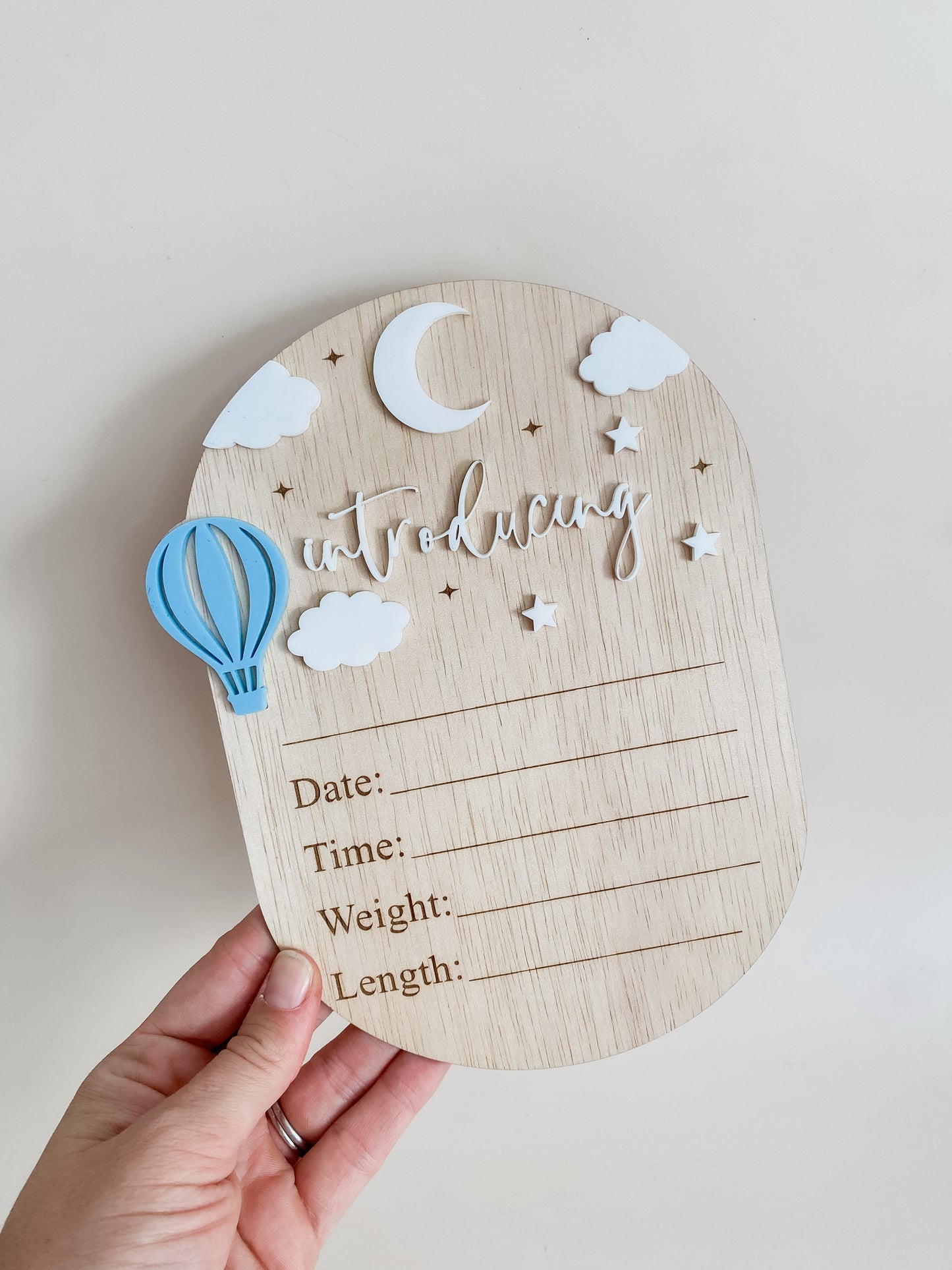 Baby Birth Announcement - Hot Air Balloon