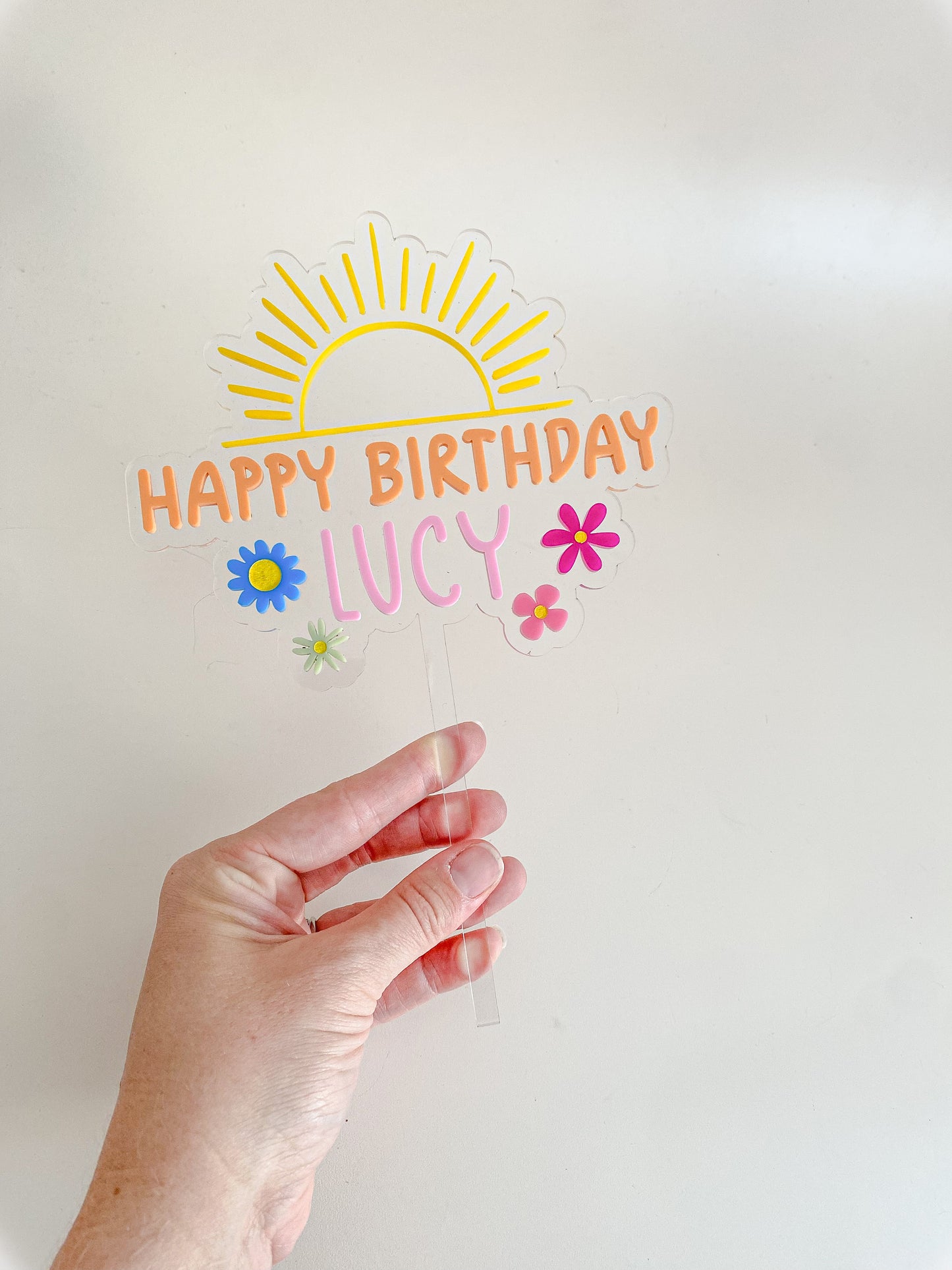 Sunshine Flowers Cake Topper