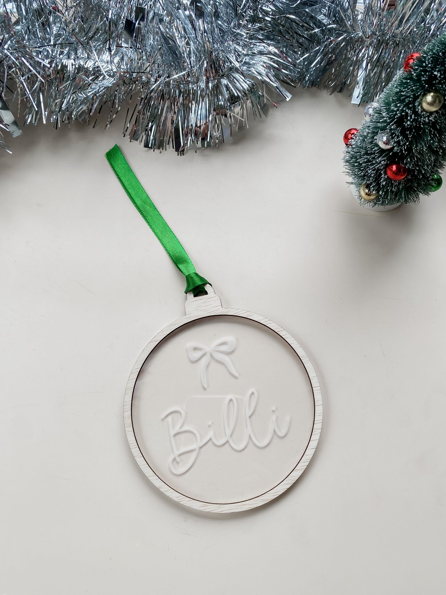 Christmas Bauble - Engraved Acrylic