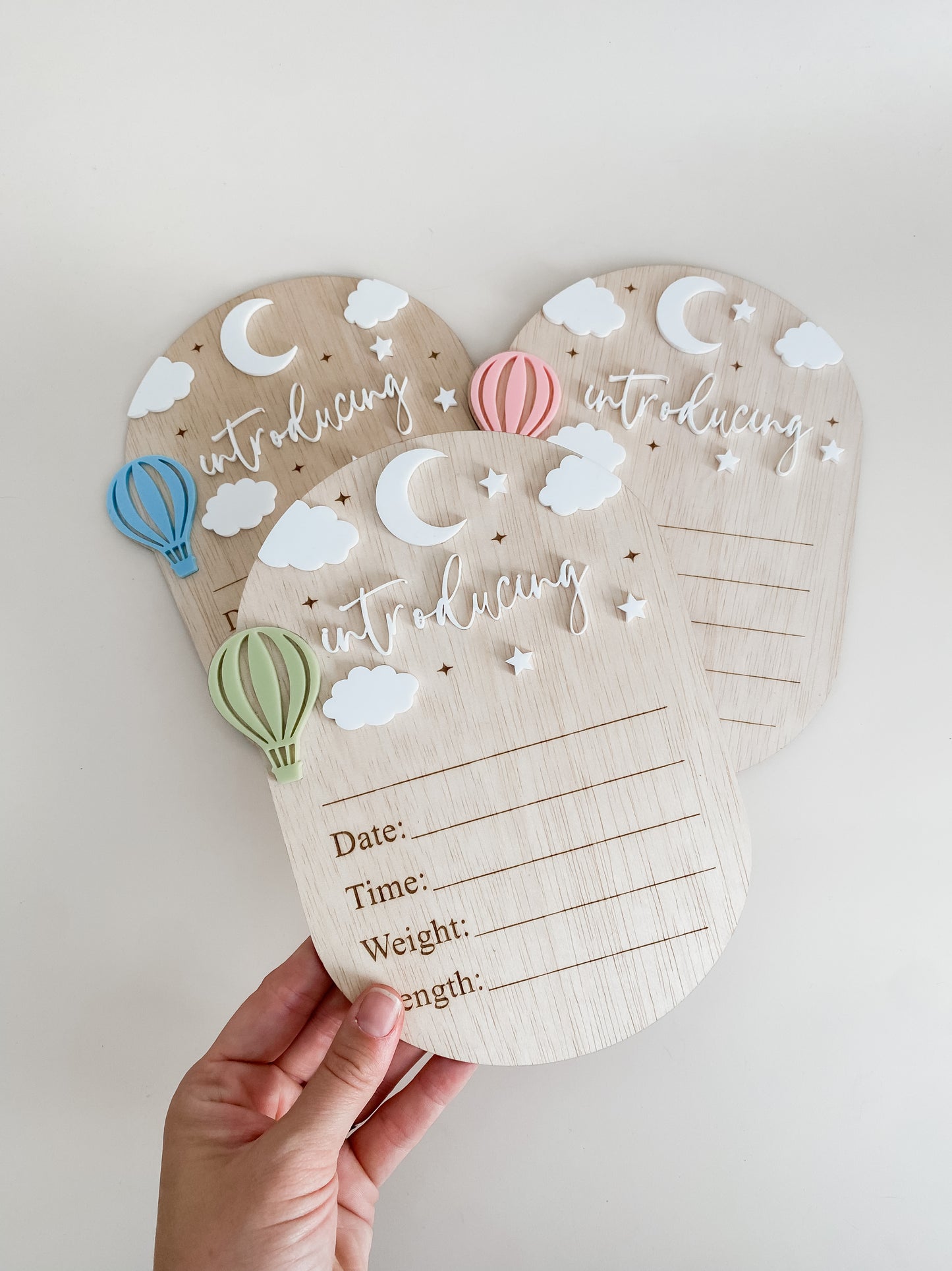 Baby Birth Announcement - Hot Air Balloon