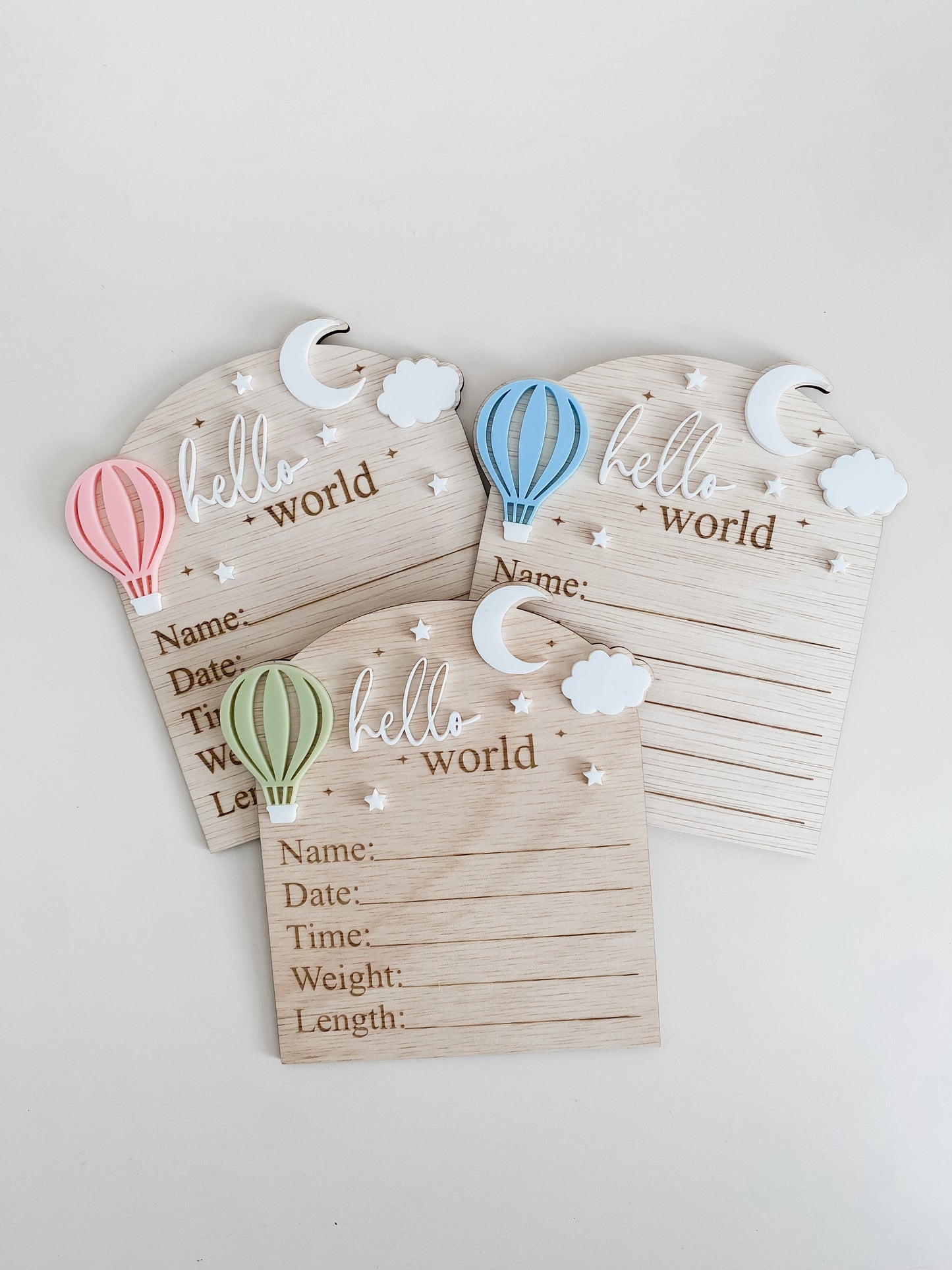 Baby Birth Announcement - Hot Air Balloon