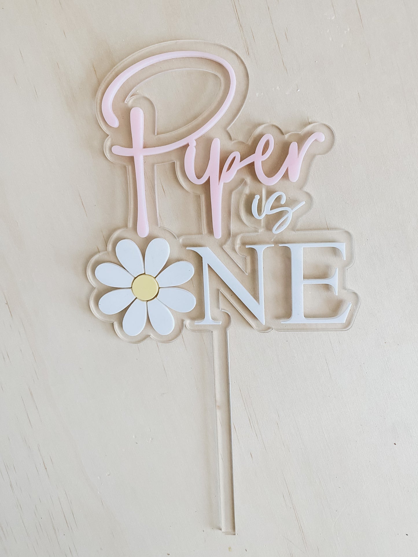 Personalised Daisy Cake Topper