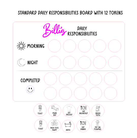 Daily Responsibilities Board for Children