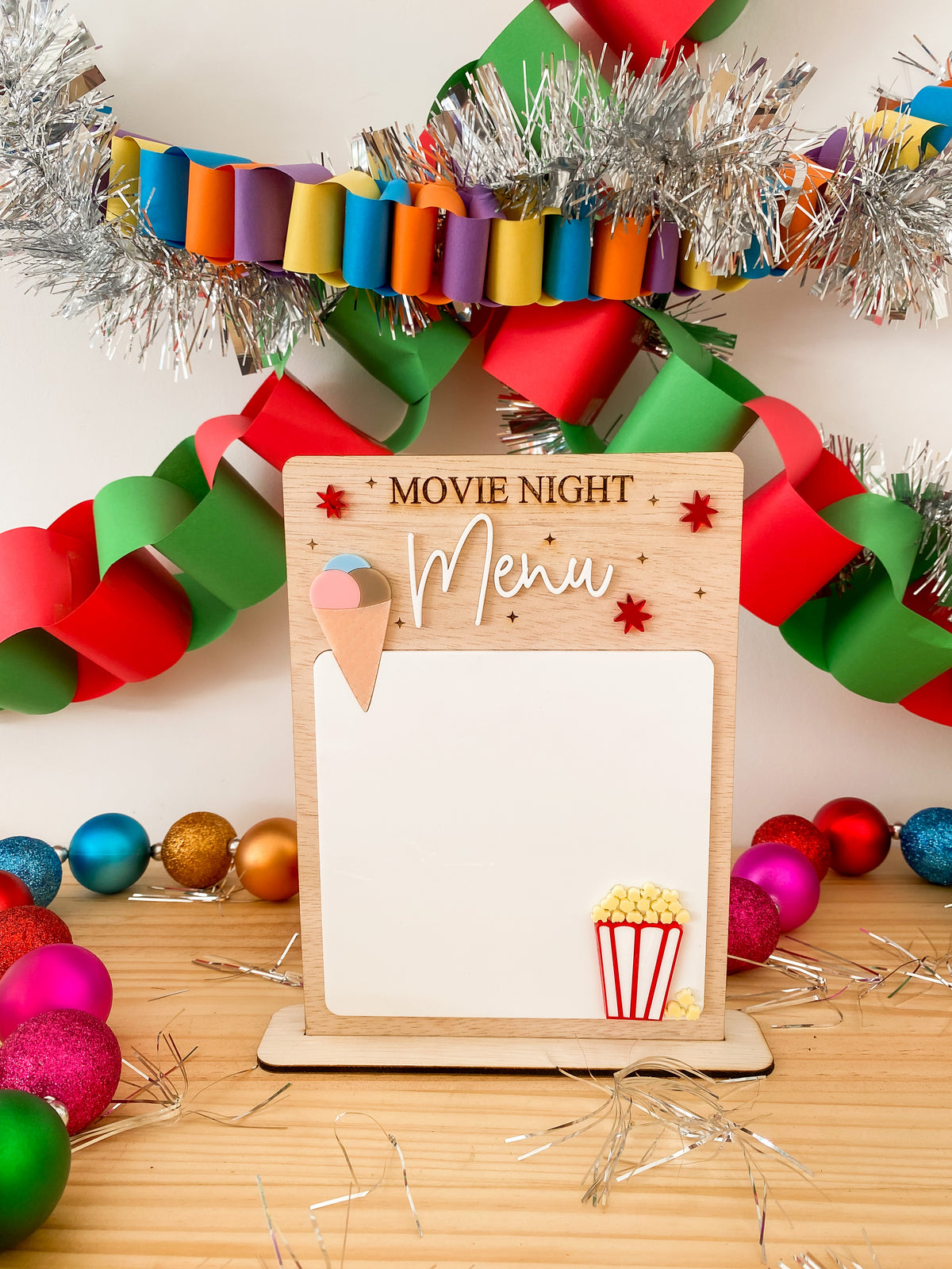 Movie Night Menu Sign