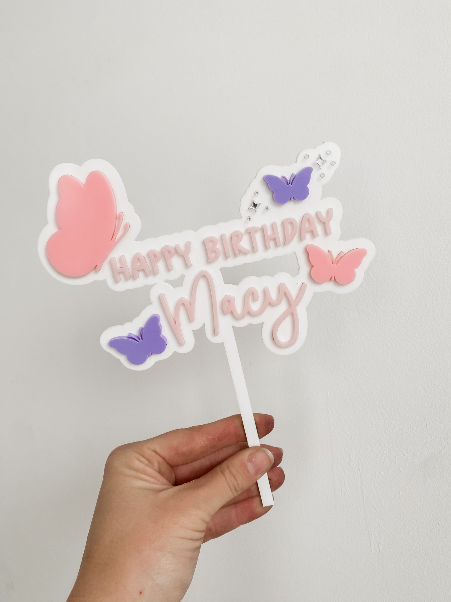 Personalised Butterfly Cake Topper