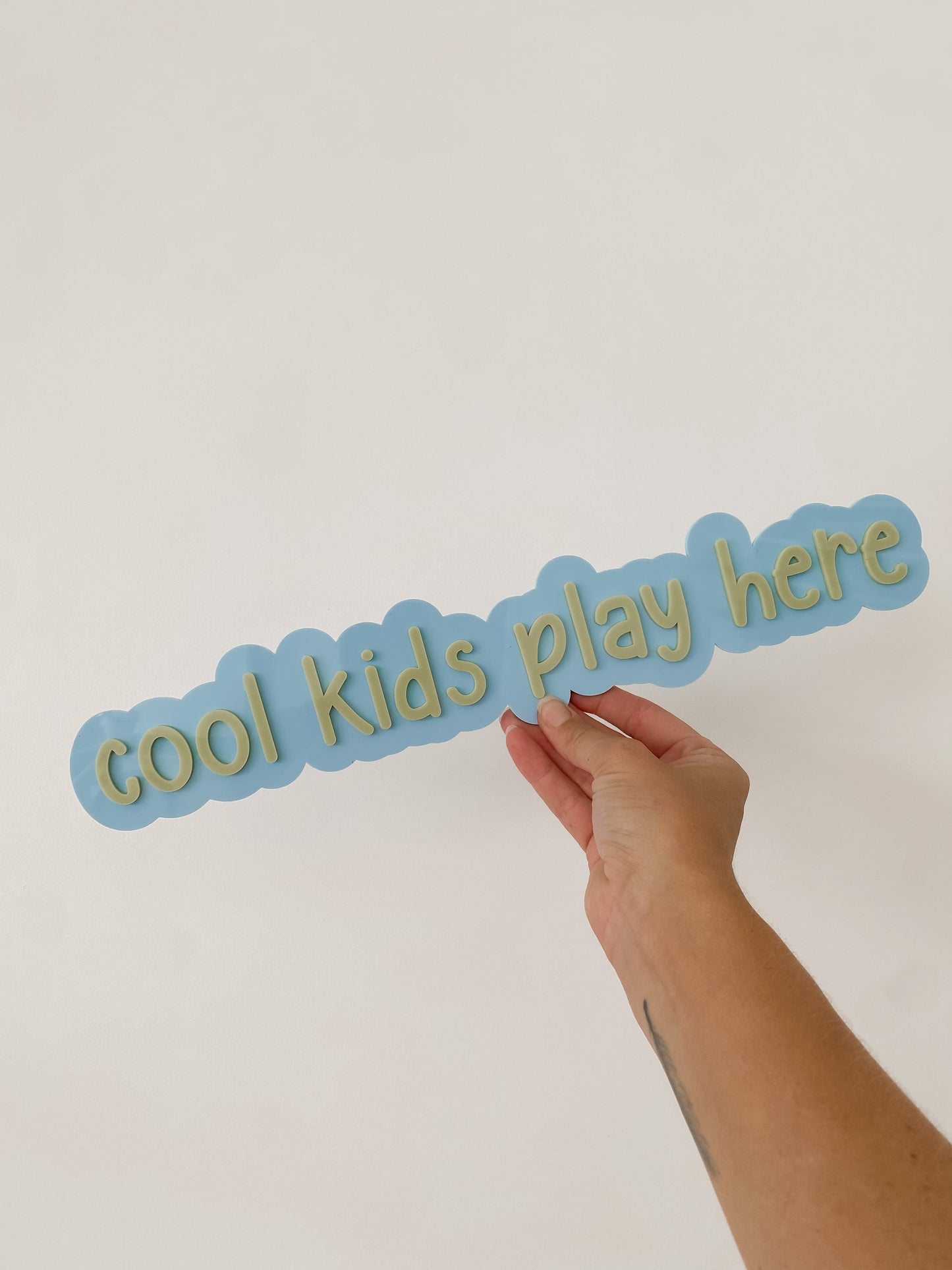 Cool Kids Play Here Wall Sign