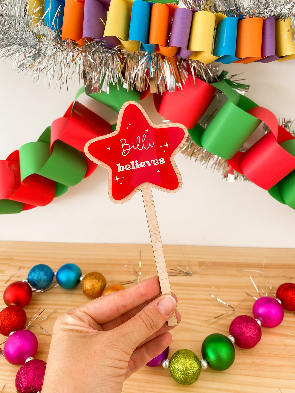 Personalised Christmas I Believe Wand