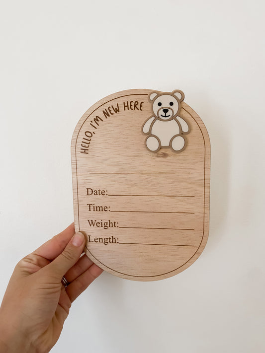 Bear Birth Announcement