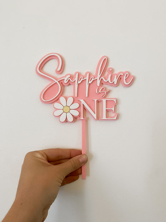 Personalised Daisy Cake Topper