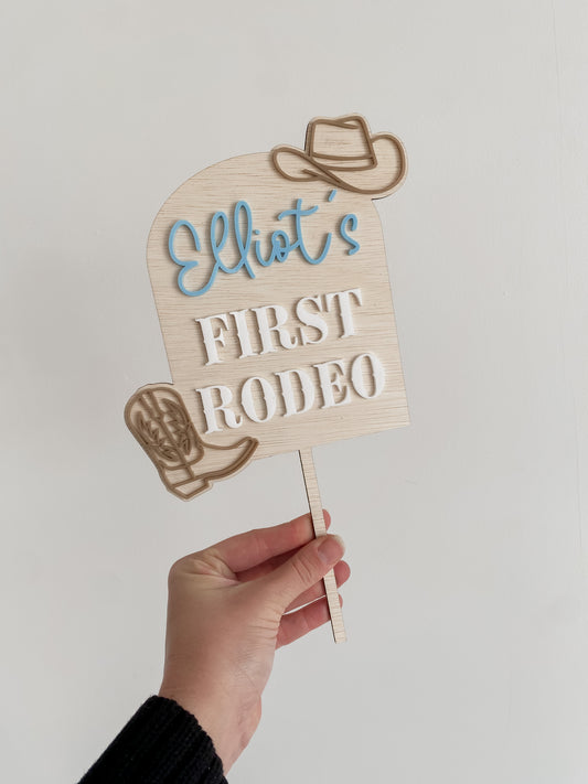 First Rodeo Cake Topper