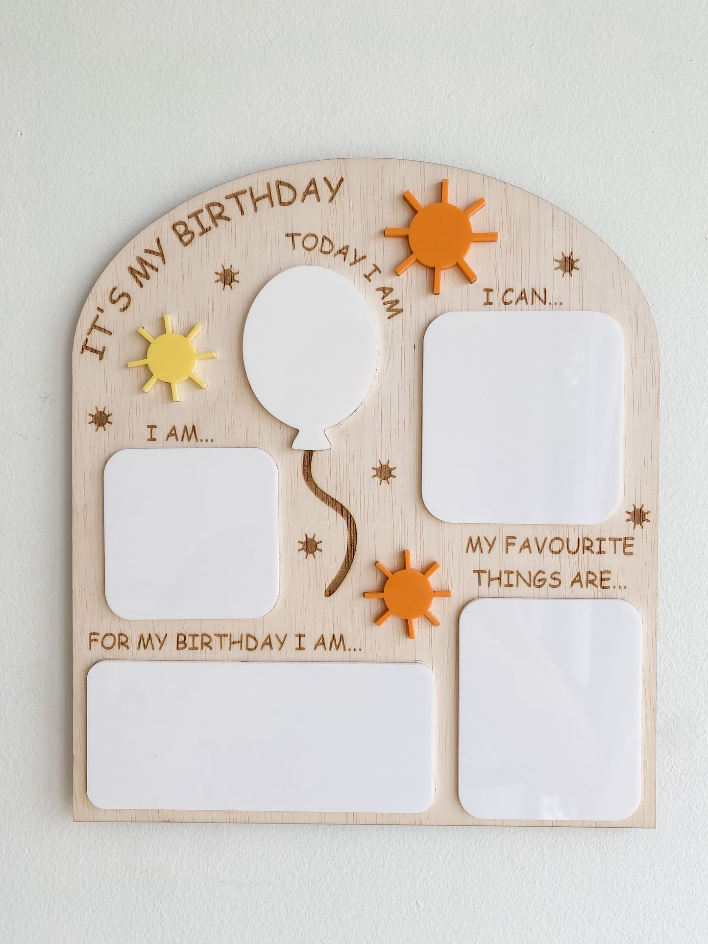 Birthday Milestone Board - Suns