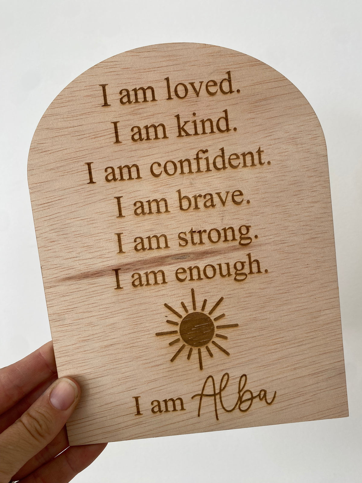 Personalised Affirmation Sign - Alba