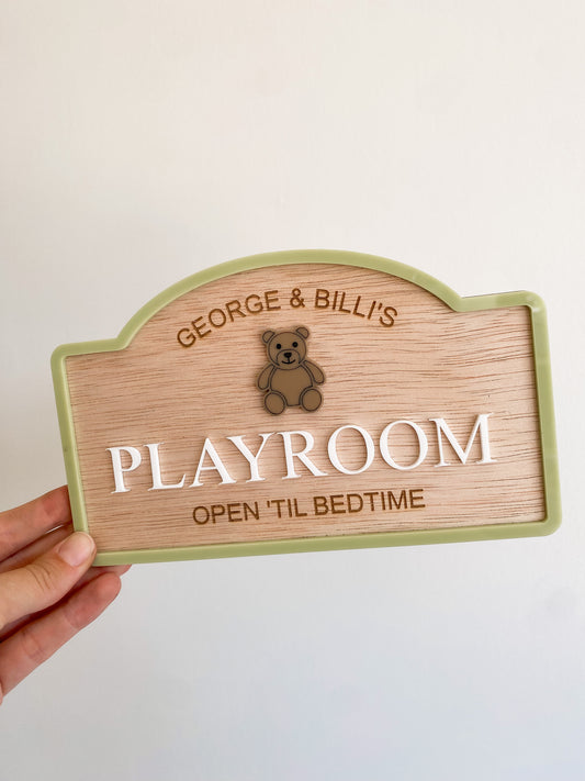 Personalised Playroom Wall Sign