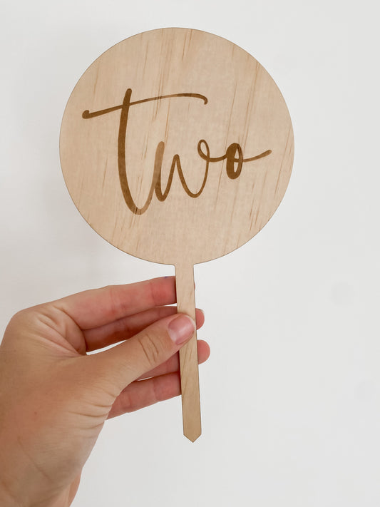 Number Cake Topper - WRITTEN NUMBER