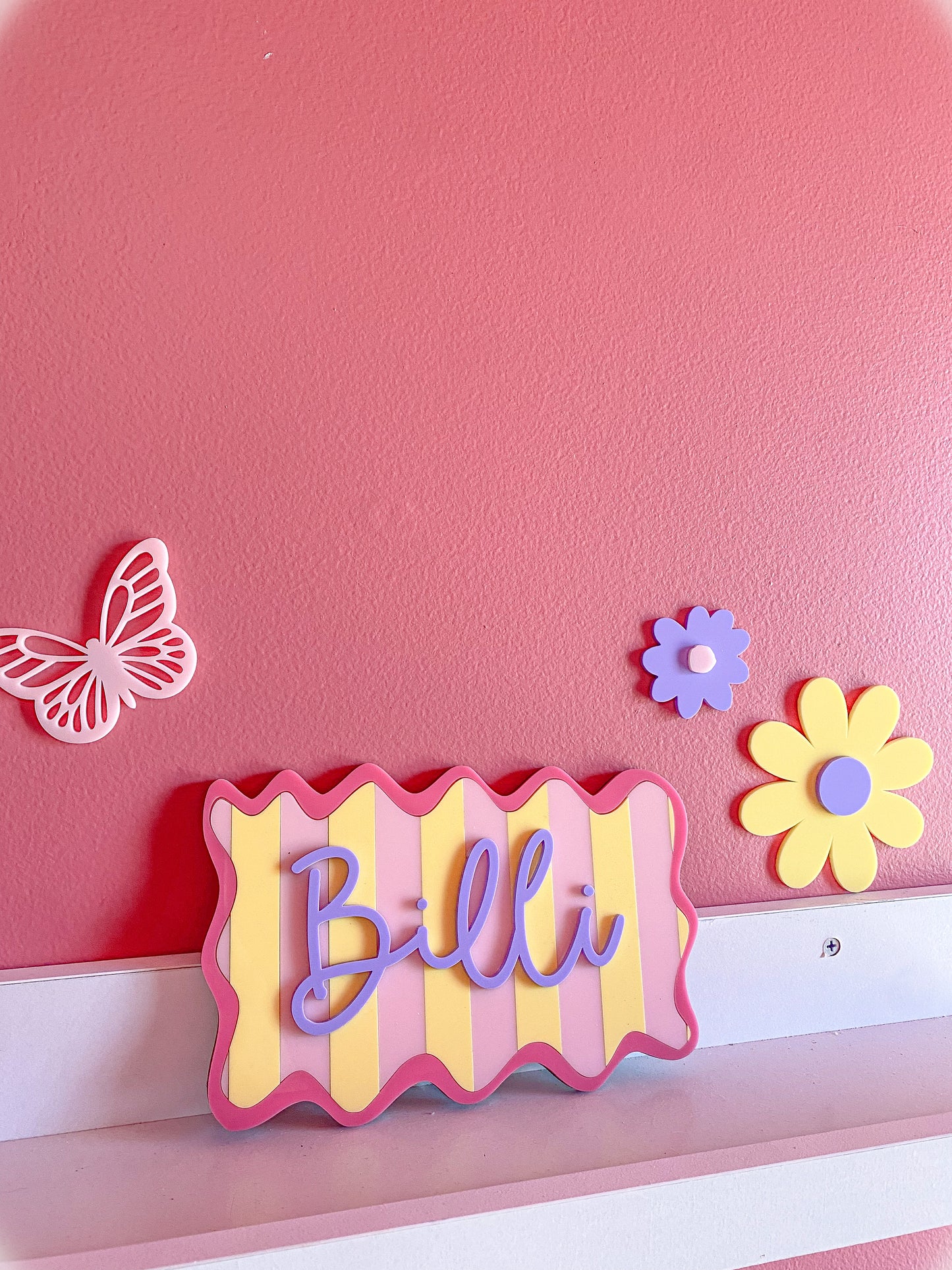 Wavy Striped Personalised Name Sign