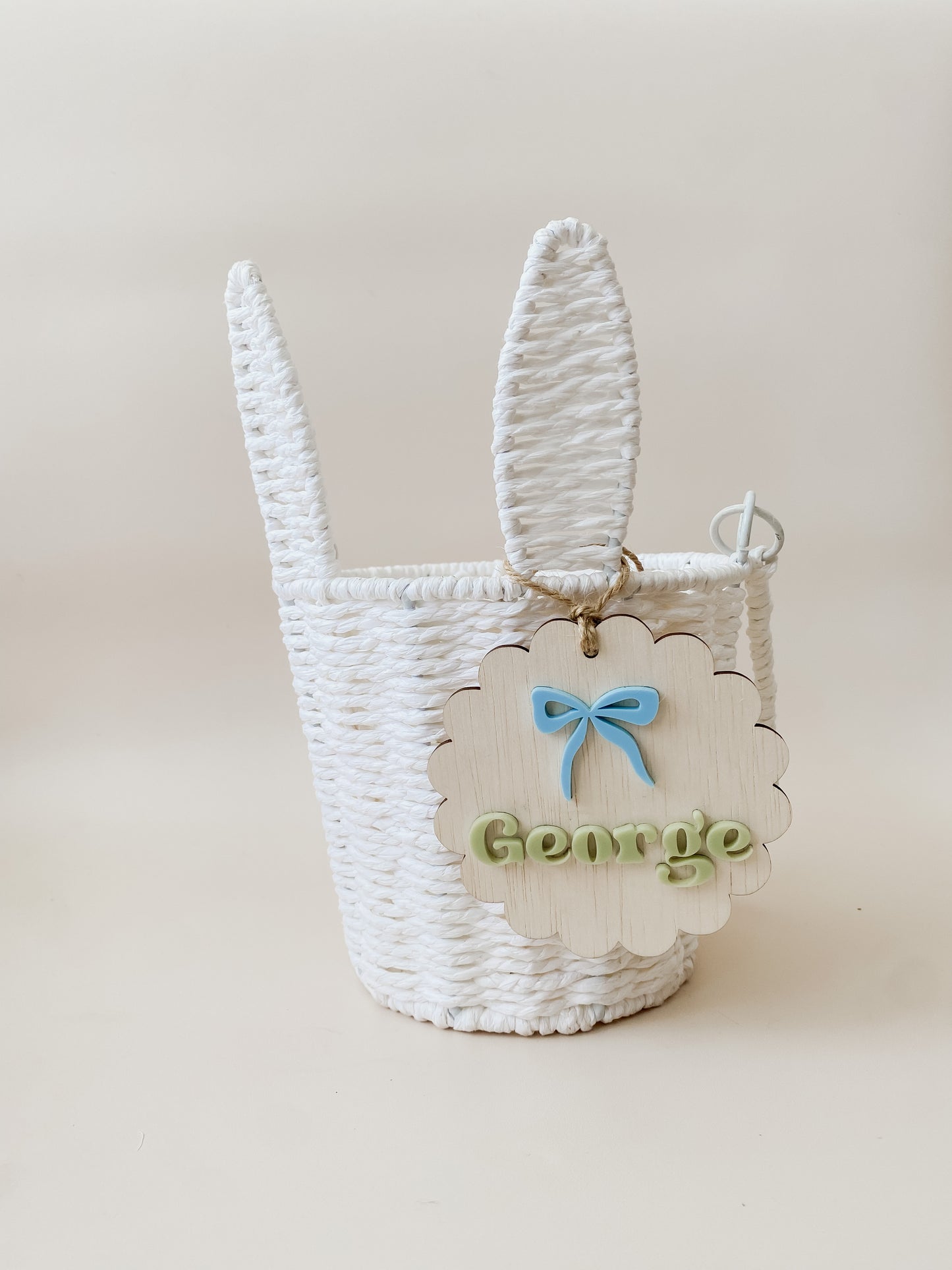 Easter Basket Name Tags - SCALLOPED CIRCLE