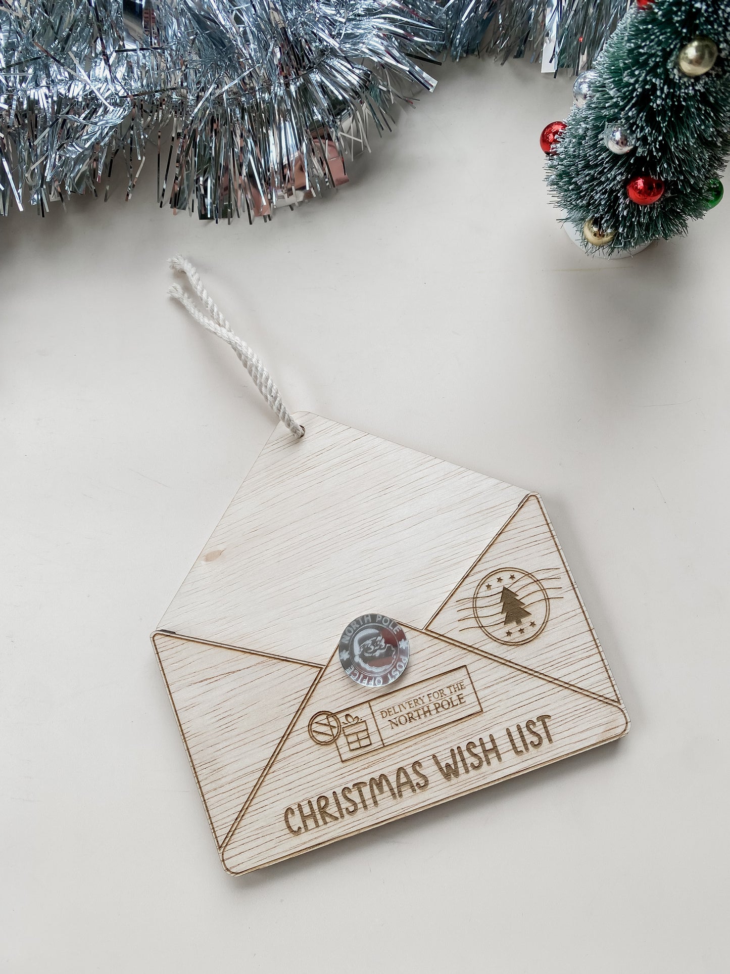 Letter to Santa Decoration - Christmas Wish List