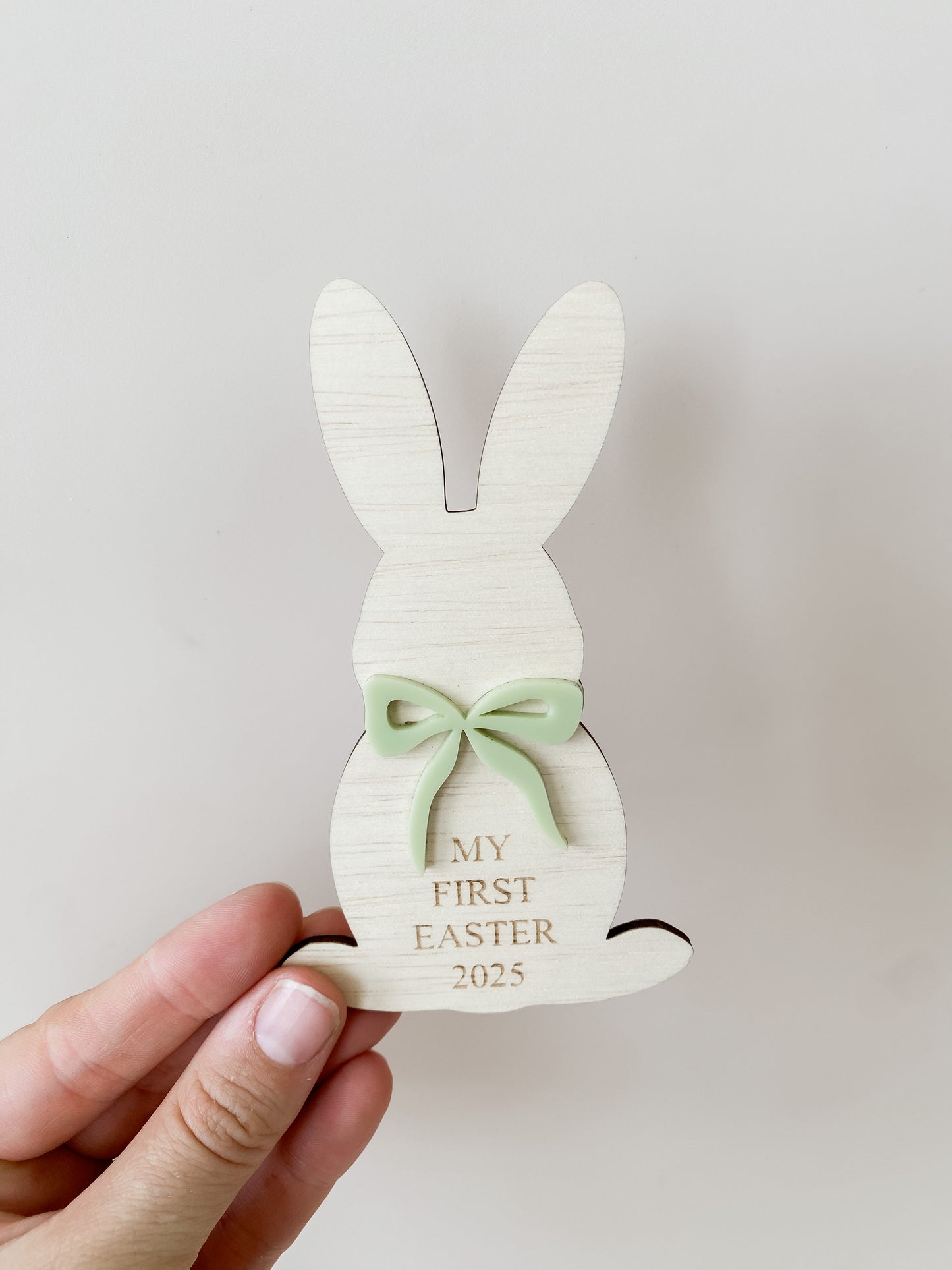 Baby's First Easter Sign - mini goose and bunny