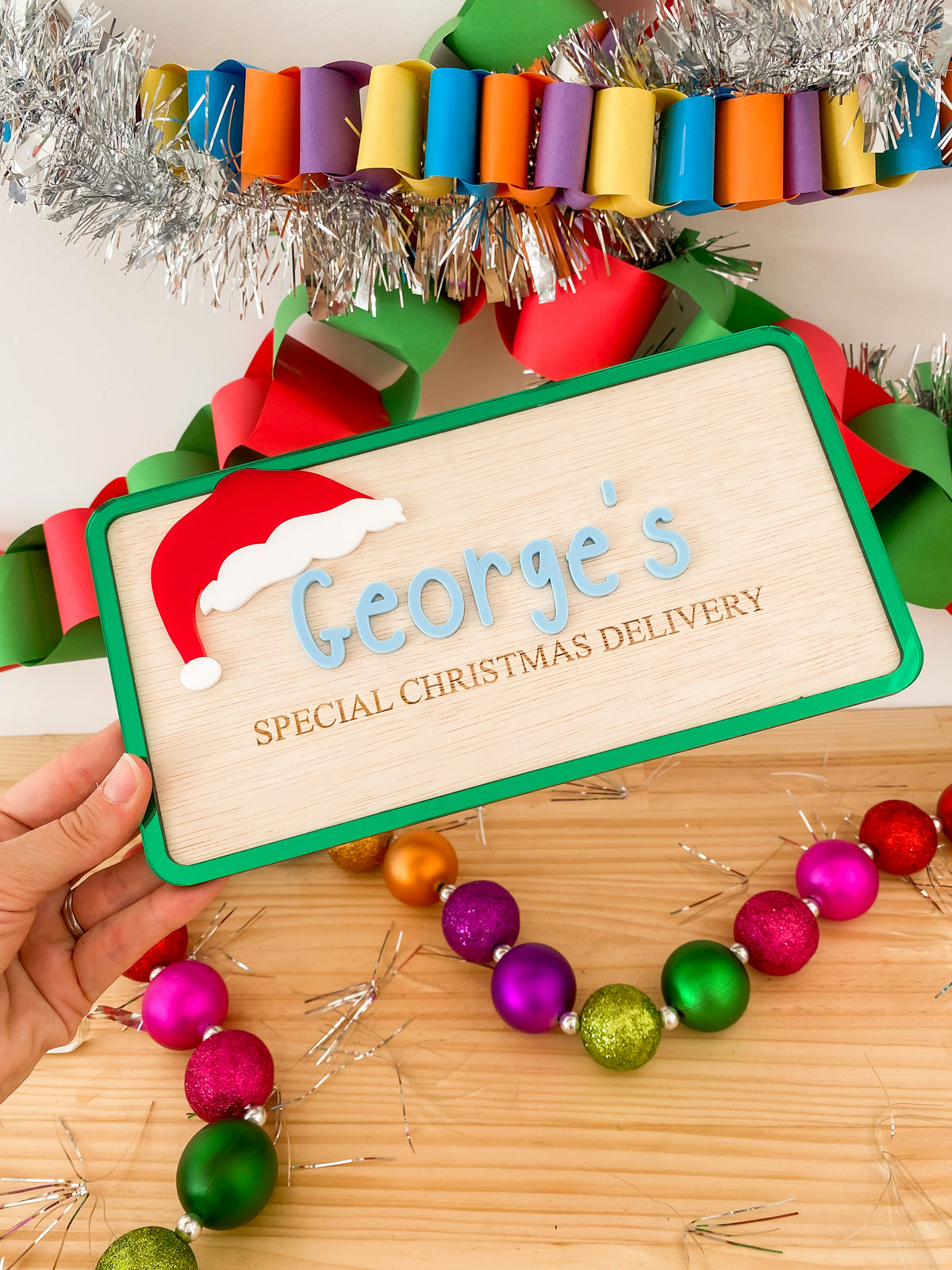 Special Christmas Delivery Crate Sign