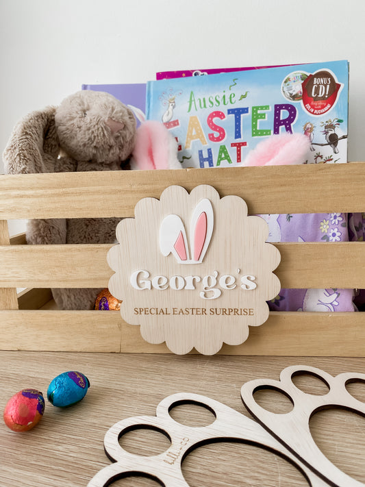 Easter Wooden Crate Sign