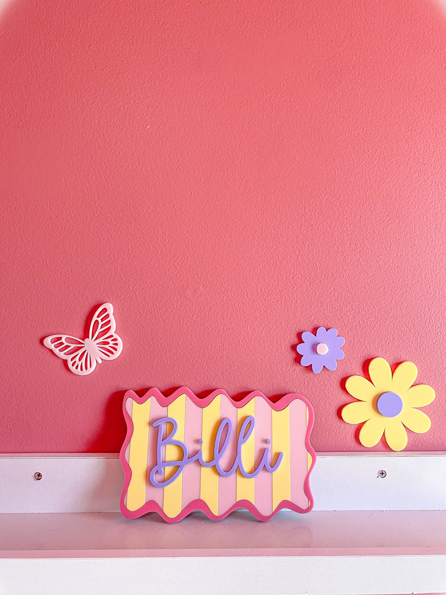 Wavy Striped Personalised Name Sign