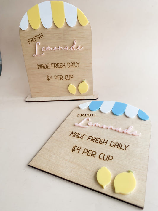 Lemonade Stand Play Sign