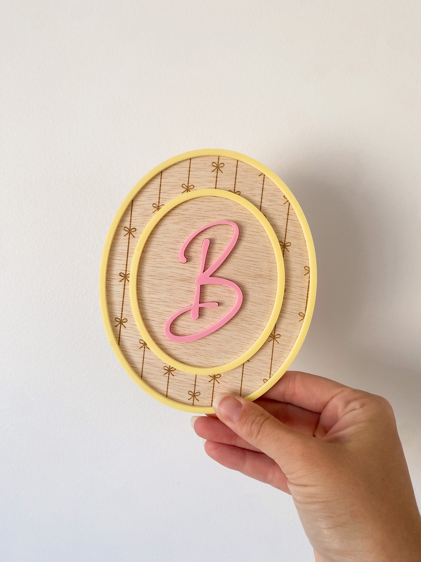 Vintage Bow Initial Sign