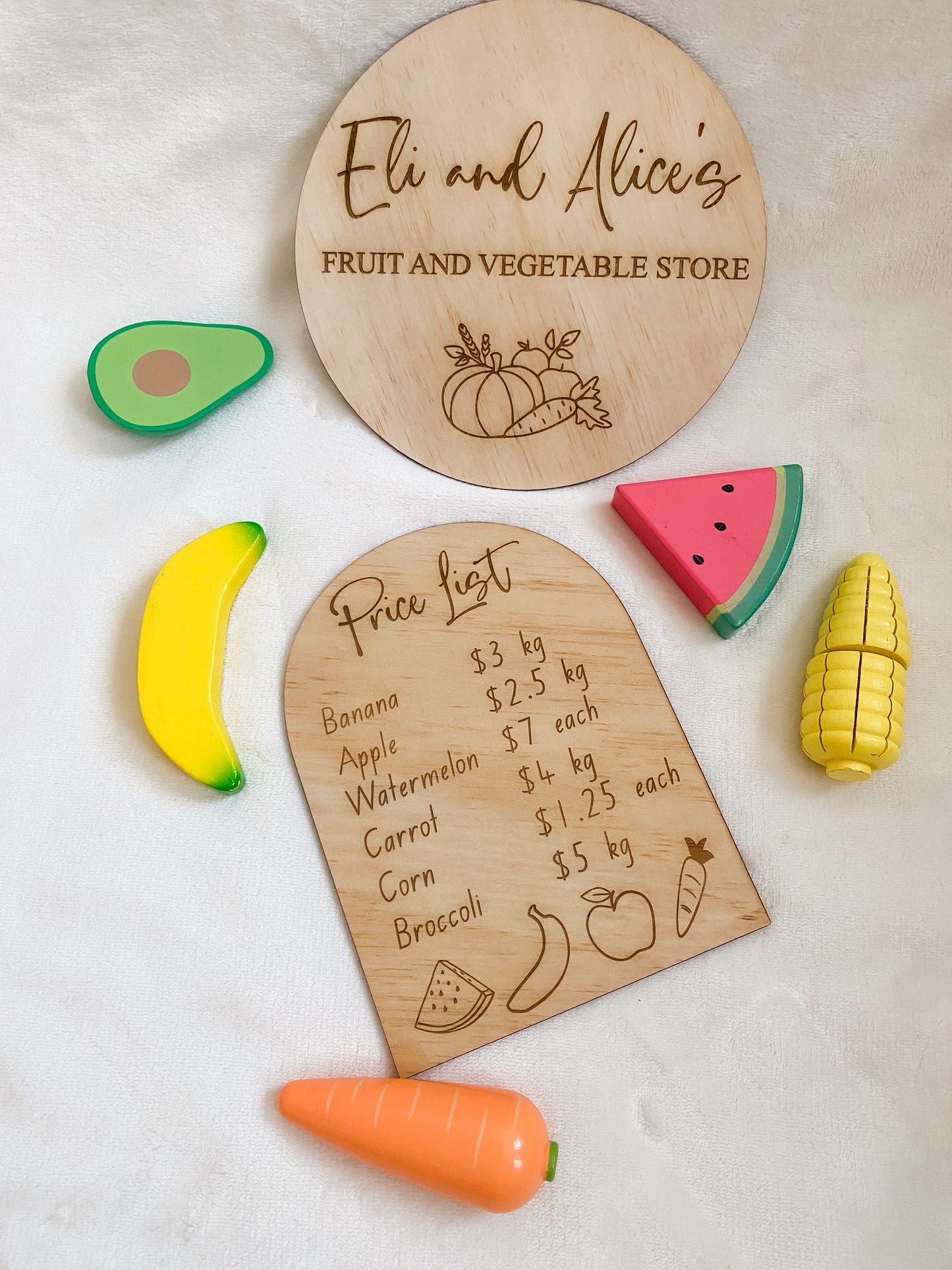 Fruit and Vegetable Sign