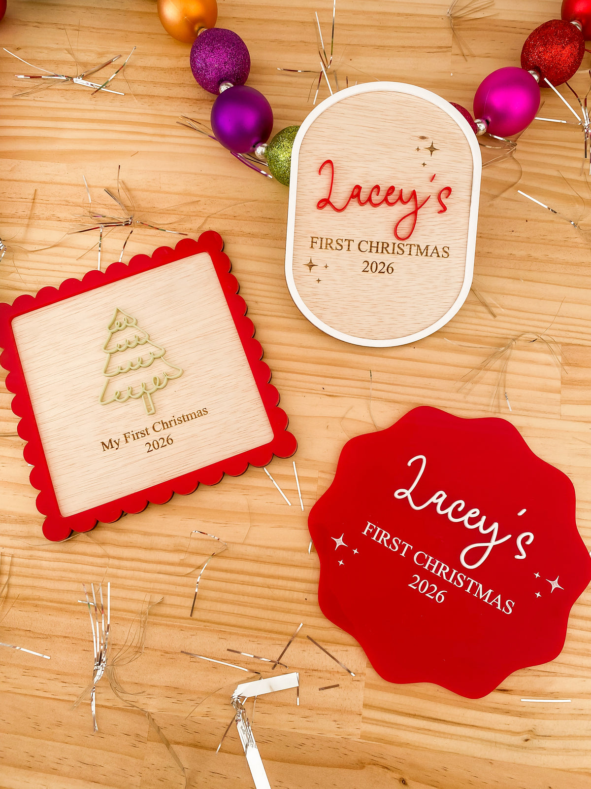 Personalised First Christmas Keepsake Sign