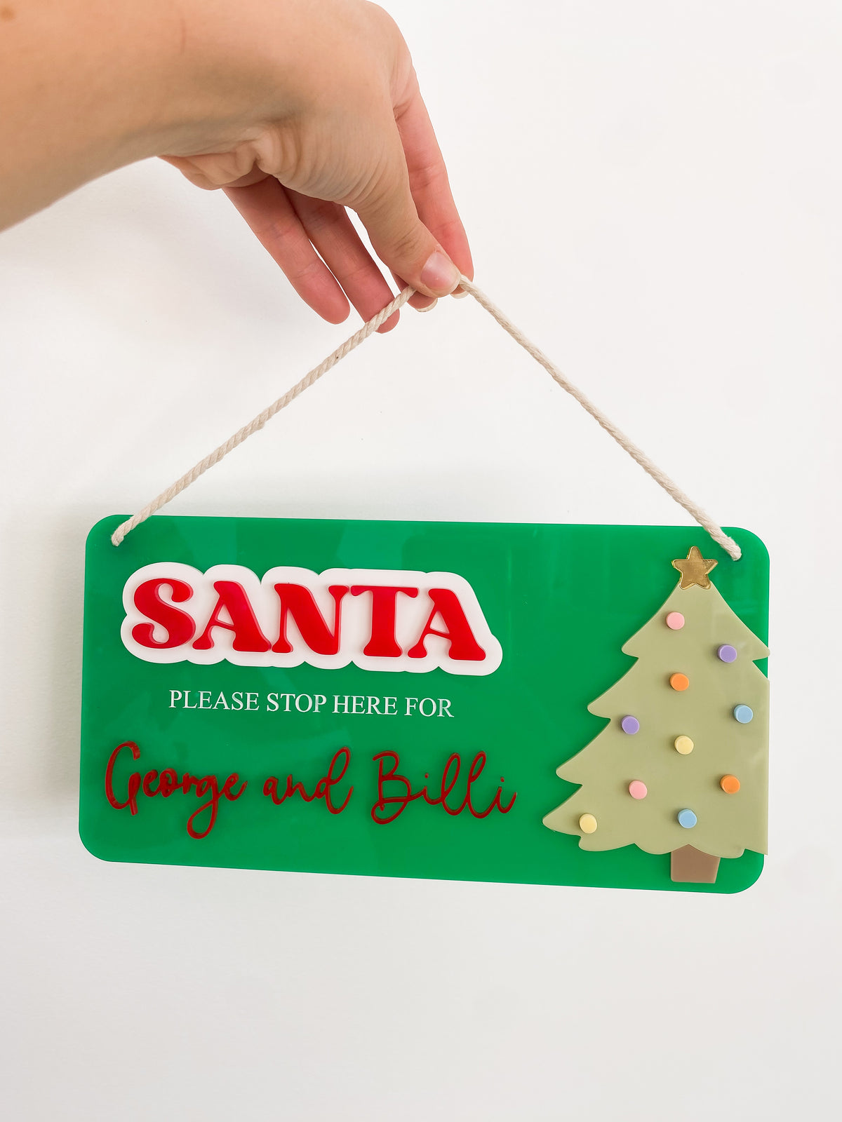 Personalised Santa Stop Here Sign