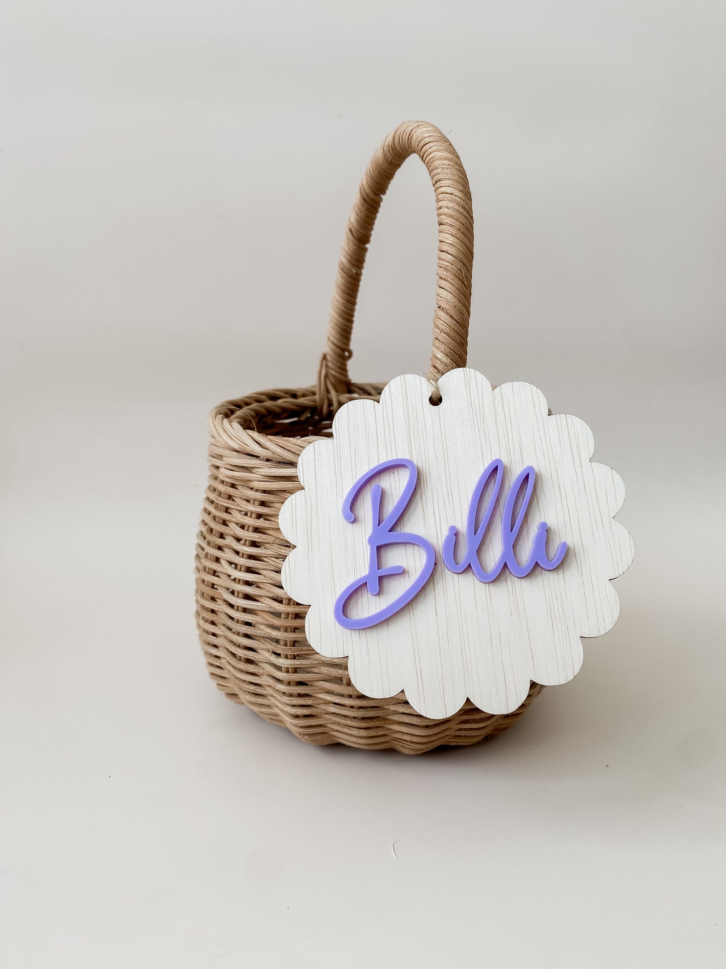 Easter Basket Name Tags - SCALLOPED CIRCLE