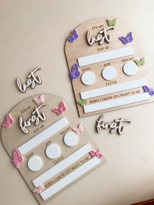 Large Back to School Board - BUTTERFLY