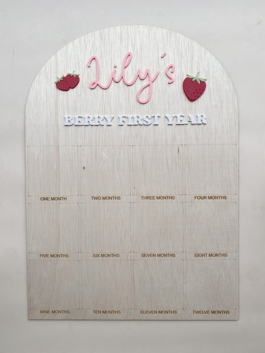 Personalised Photo Birthday Board - My Berry First Birthday