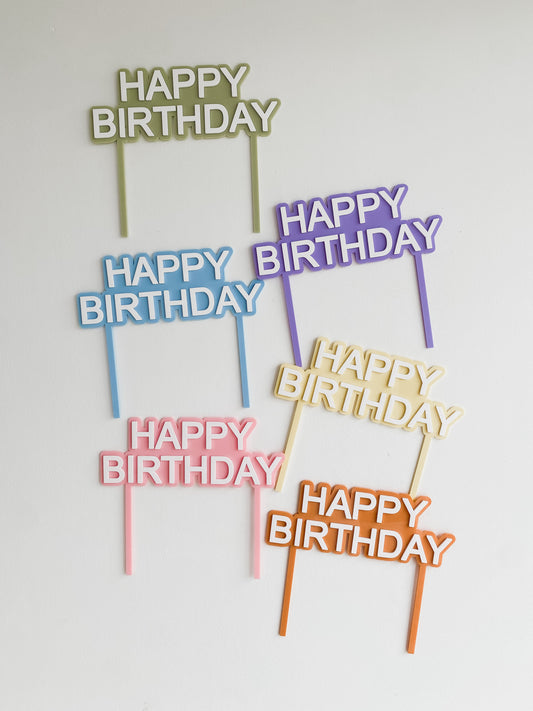 Happy Birthday Cake Topper