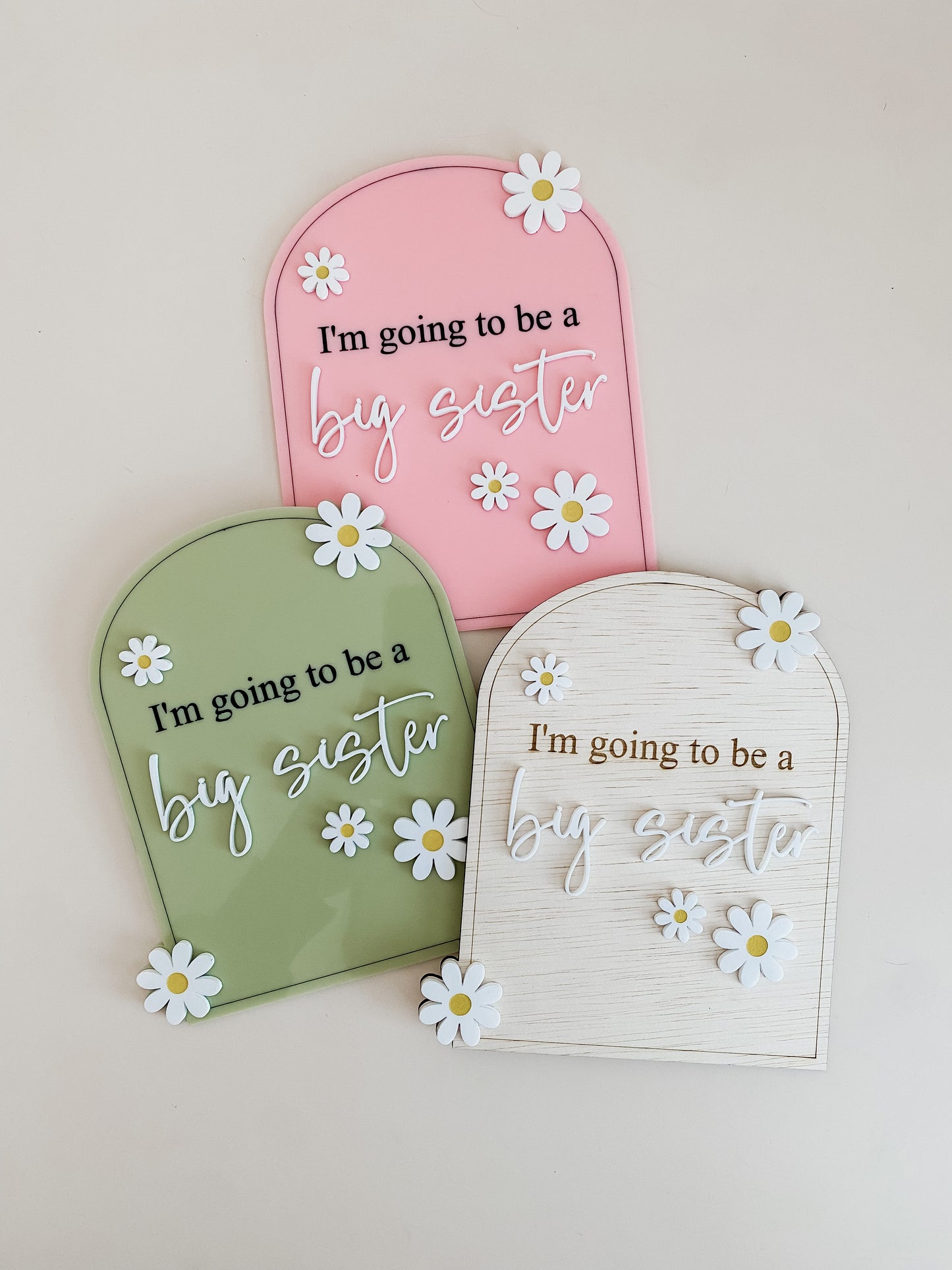 Big Sister Announcement Daisy Sign